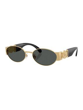 VERSACE VE2299 100287 Gold Dark Grey Men's 56 mm Sunglasses